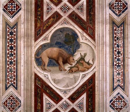 Lion with his Cubs van Giotto (di Bondone)