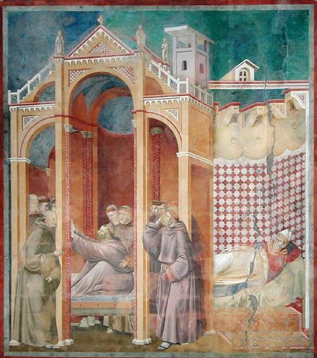 The Vision of Brother Agostino and the Bishop of Assisi van Giotto (di Bondone)