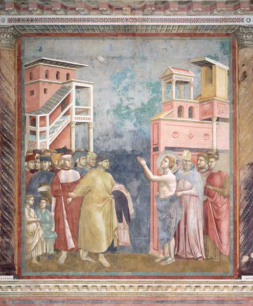 St. Francis Renounces his Father's Goods and Earthly Wealth van Giotto (di Bondone)