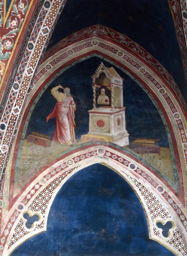 Der an dem Bild des hl. Nikolaus sich raechende Jude van Giotto (Schule)