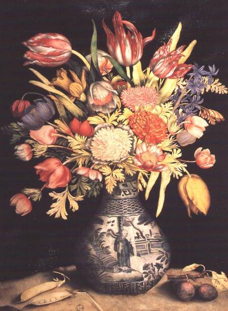 Ming Vase of Flowers (w/c on parchment) van Giovanna Garzoni