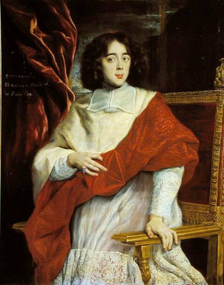 Emmanuel-Theodose de la Tour d'Auvergne (1643-1715) Cardinal de Bouillon van Giovanni Batt. Baccicio Gaulli