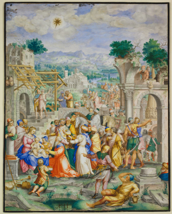 Adoration of the kings van Giovanni Battista Castello