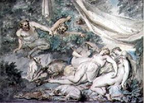 Nymphs Surprised by Satyrs
