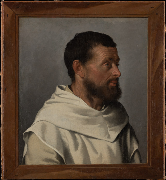 Portrait of a Lay Brother van Giovanni Battista Moroni