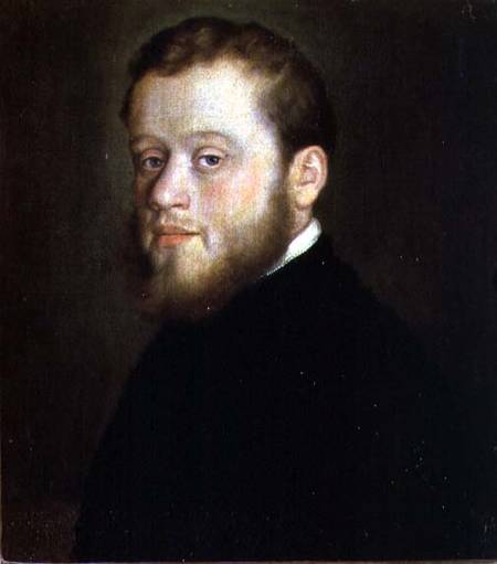 Portrait of a Young Man van Giovanni Battista Moroni