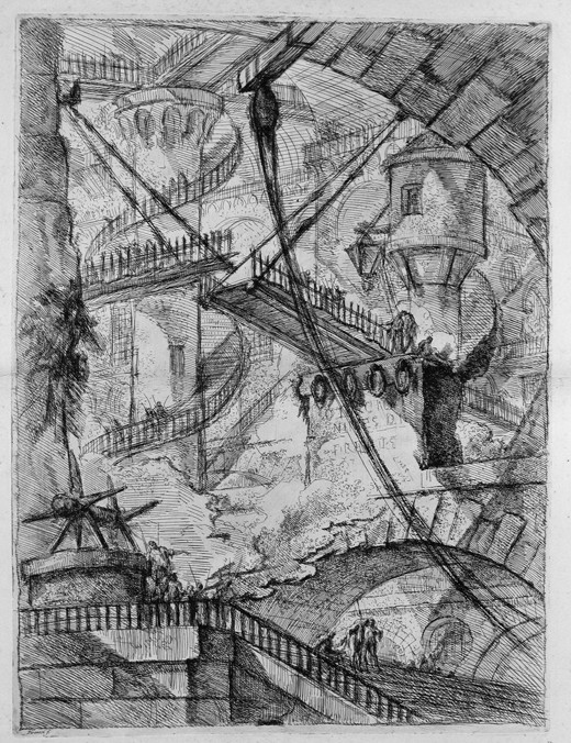 The Drawbridge. From the series The Imaginary Prisons (Le Carceri d'Invenzione) van Giovanni Battista Piranesi