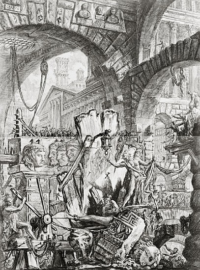 The Man on the Rack, plate II from ''Carceri d''Invenzione'', c.1749 van Giovanni Battista Piranesi