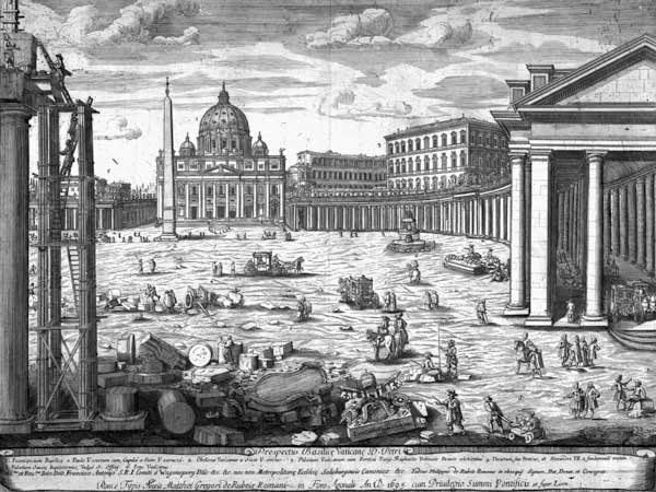 View of St. Peter''s, Rome van Giovanni Battista Piranesi