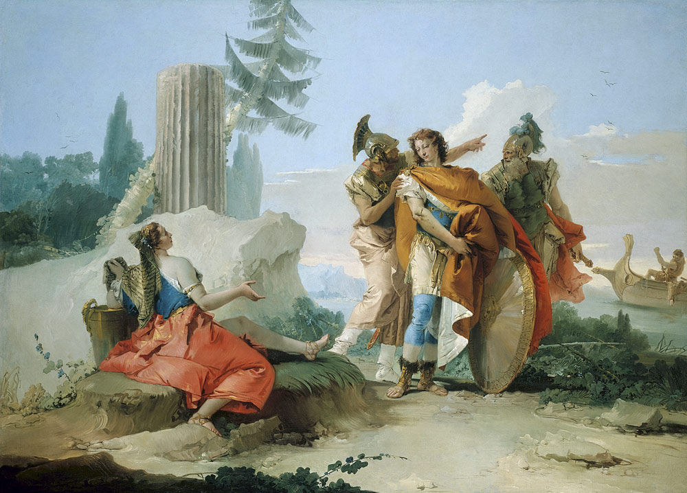 Rinaldo verlässt Armida van Giovanni Battista Tiepolo