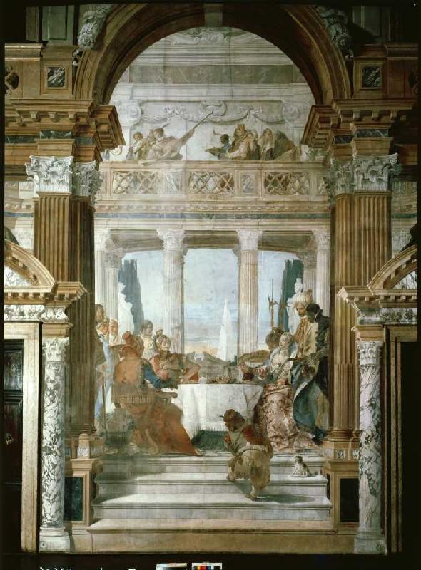 Das Gastmahl der Kleopatra van Giovanni Battista Tiepolo