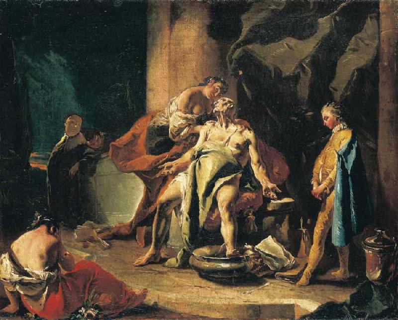 Der Tod Senecas van Giovanni Battista Tiepolo