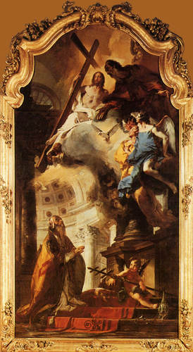 Die Verehrung der Trinität durch den hl. Papst Clemens. van Giovanni Battista Tiepolo