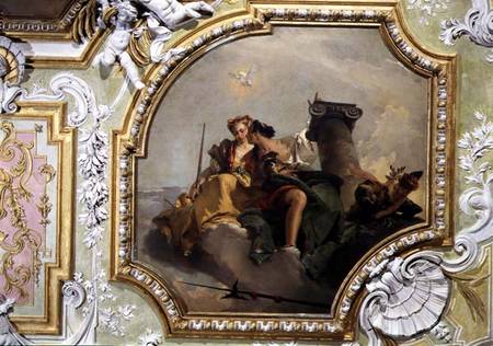Fortitude and Justice from the 'Sala Capitolare' (Hall of Surrender) van Giovanni Battista Tiepolo
