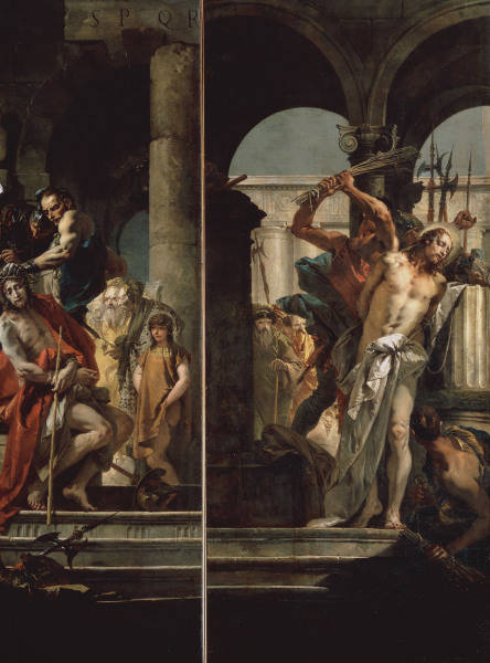 G.B.Tiepolo, Dornenkroenung u.Geisselung van Giovanni Battista Tiepolo