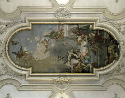 G.B.Tiepolo, Rosenkranzspende van Giovanni Battista Tiepolo