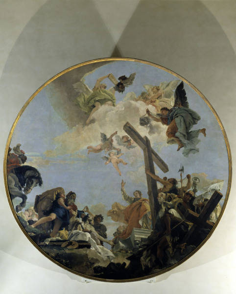G.B.Tiepolo, Verherrlichung des Kreuzes van Giovanni Battista Tiepolo