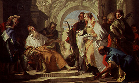 Die Heiligen der Familie Grotta. van Giovanni Battista Tiepolo