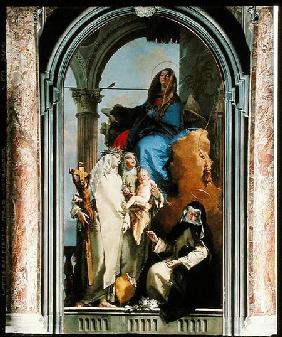 The Virgin and three Dominican saints