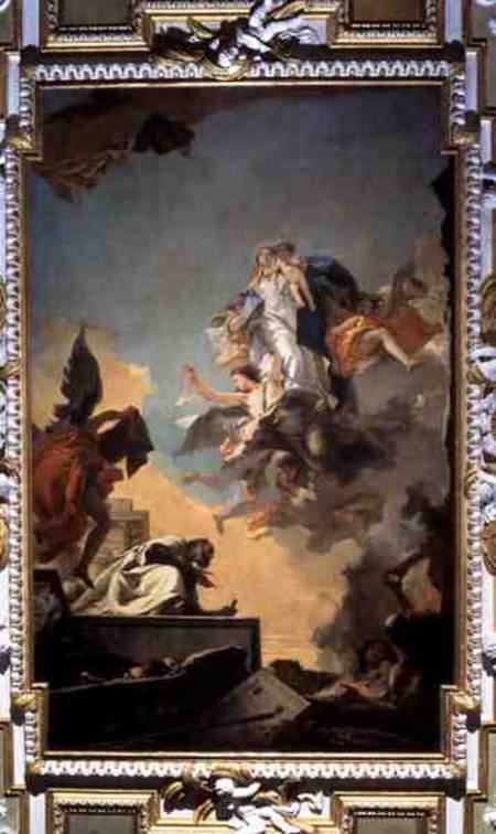 The Virgin of Carmel Giving the Scapula to the Blessed Simon Stock van Giovanni Battista Tiepolo