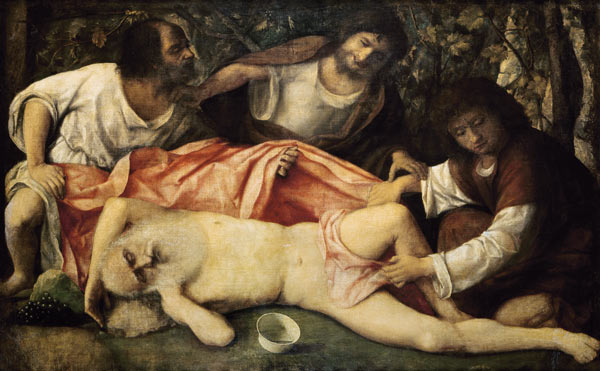 Der trunkene Noah. van Giovanni Bellini