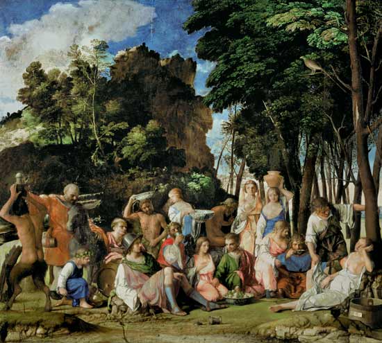 Festmahl der Götter van Giovanni Bellini