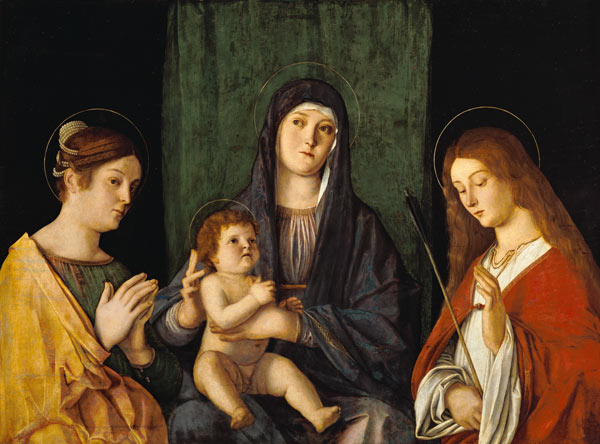 Die Jungfrau und das Kind mit der hl. Kathatina und der hl. Ursula van Giovanni Bellini