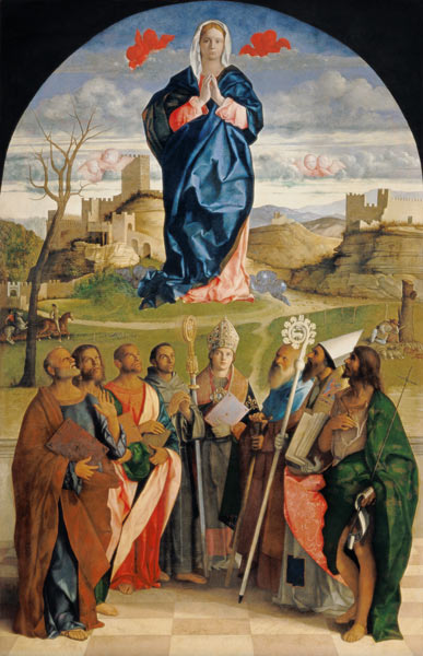 Giov.Bellini, Maria in Glorie mit Hlgen. van Giovanni Bellini