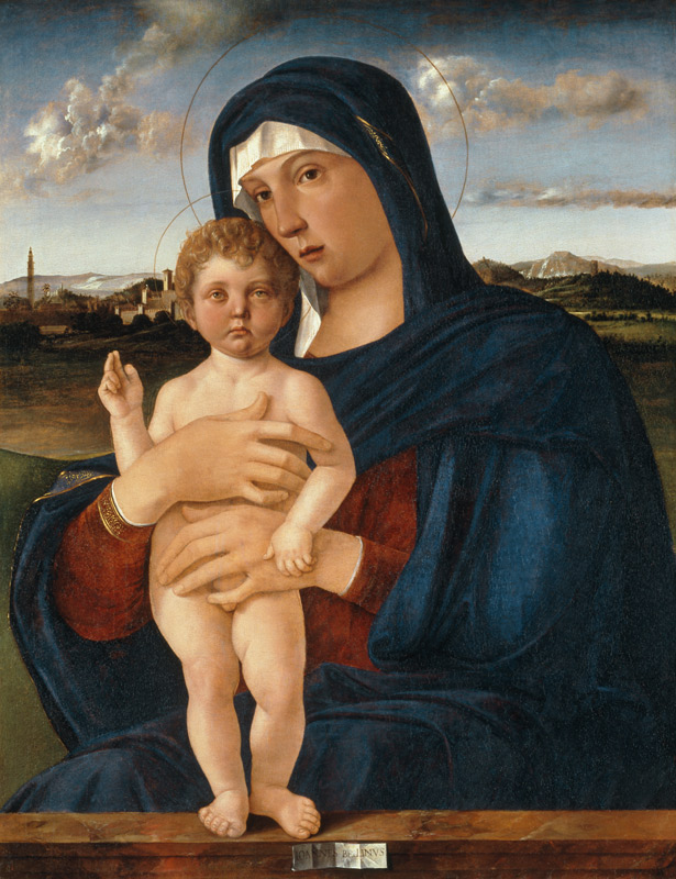 G.Bellini, Maria mit segnend.Kind van Giovanni Bellini