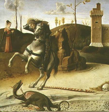 St. George and the Dragon, predella van Giovanni Bellini