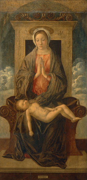 Giov.Bellini, Thronende Maria mit Kind van Giovanni Bellini