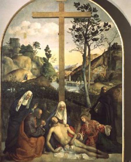 The Lamentation of Christ with Filippo Benizi of the Order of the Servites van Giovanni Bellini