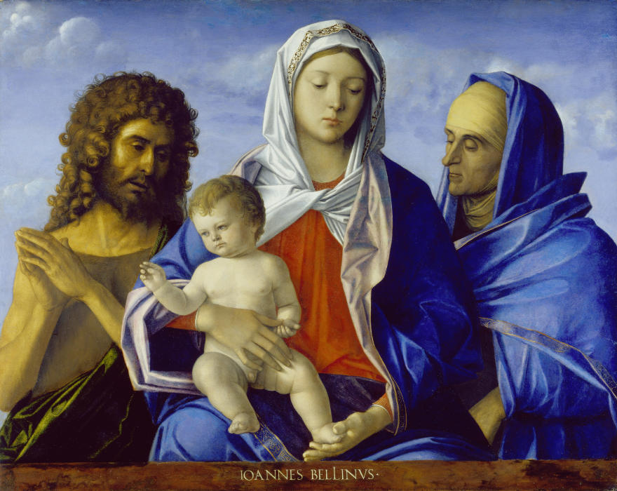 Madonna and Child with Saints John the Baptist and Elizabeth van Giovanni Bellini