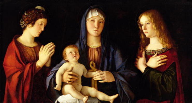 Virgin and Child with St. Catherine and Mary Magdalene, c.1500 (oil on panel) van Giovanni Bellini