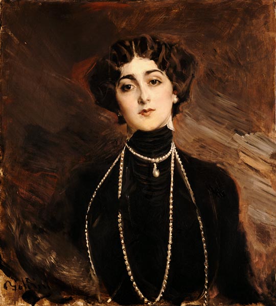 Portrait Of Lina Cavalieri van Giovanni Boldini