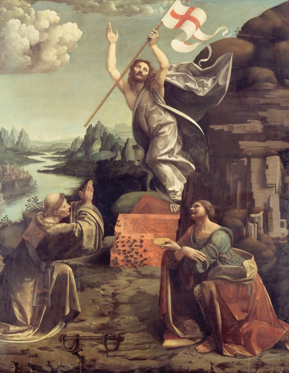 The Resurrection of Christ with Saints Leonard of Noblac and Lucia van Giovanni Boltraffio
