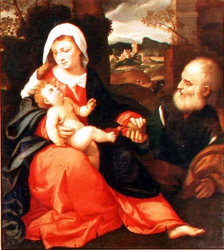 The Holy Family van Giovanni Cariani