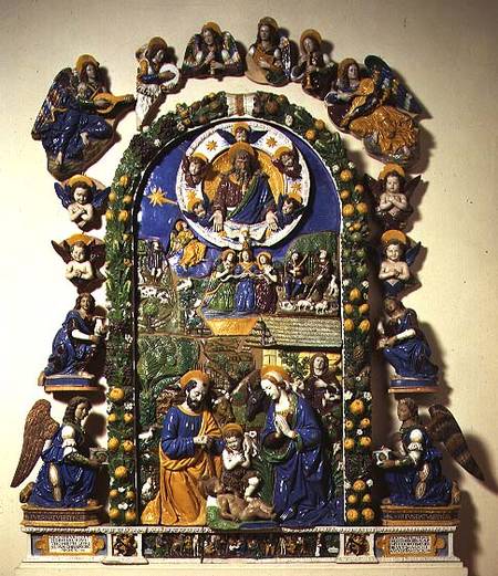 Nativity, bas relief van Giovanni della Robbia