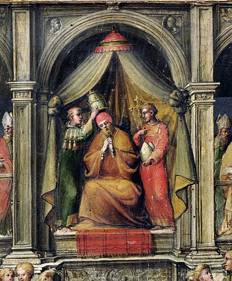 Coronation of Pope Paul II (1417-71) 1534 (detail of 249277) van Giovanni di Lorenzo Cini