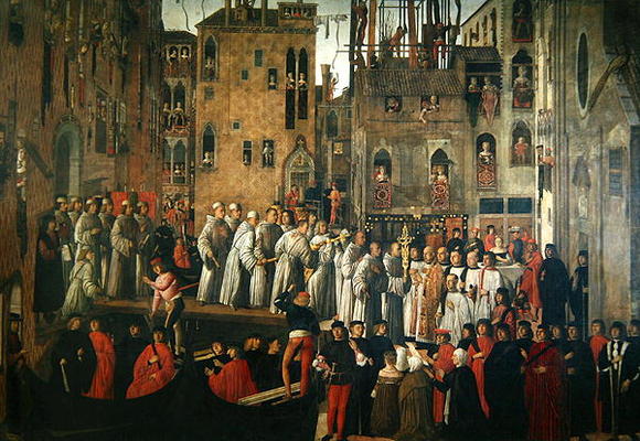 Miracle of the Relic of the Cross in Campo San Lio, c.1494 (oil on canvas) van Giovanni di Niccolo Mansueti