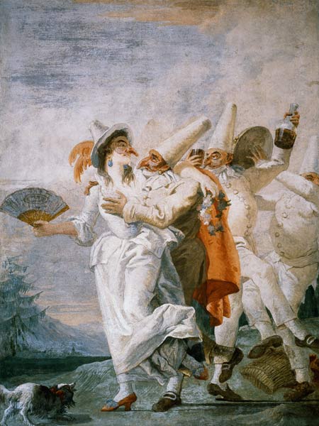 Pulcinella in Love van Giovanni Domenico Tiepolo