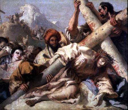 Christ's Fall on the way to Calvary van Giovanni Domenico Tiepolo