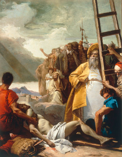 Die Kreuznagelung Christi van Giovanni Domenico Tiepolo
