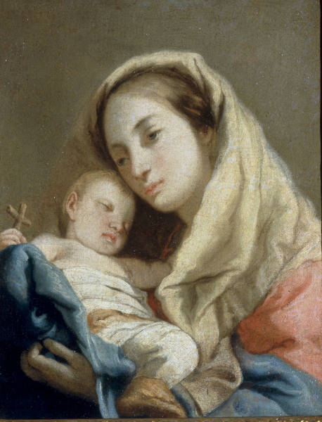 G.D.Tiepolo, Maria mit Kind van Giovanni Domenico Tiepolo
