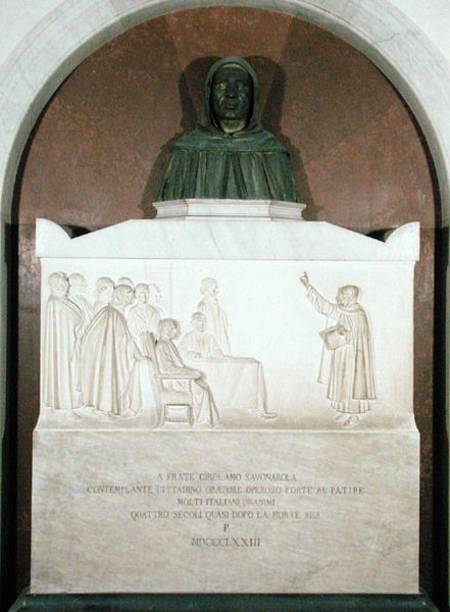 Monument to Girolamo Savonarola (1452-98) van Giovanni Dupre