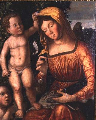 Madonna Sewing van Giovanni Francesco Caroto