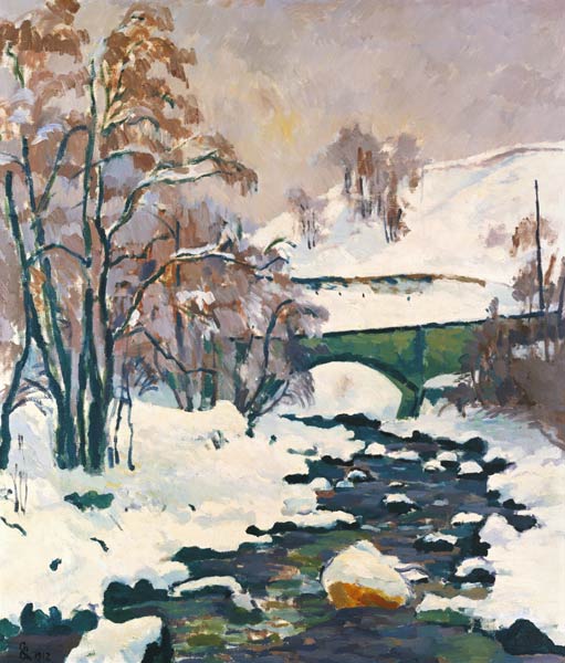 Winter in Stampa. van Giovanni Giacometti