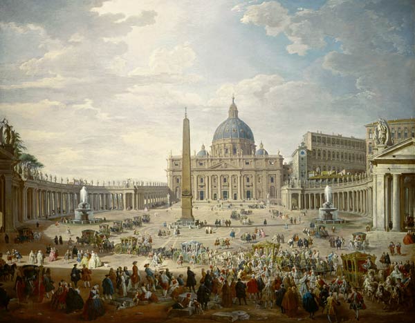 Rome / Saint Peter s / Pannini / Paint. van Giovanni Paolo Pannini