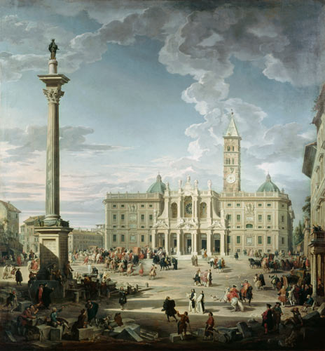 The Piazza Santa Maria Maggiore van Giovanni Paolo Pannini