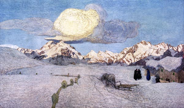 G.Segantini,Tod (Alpen-Triptychon) van Giovanni Segantini
